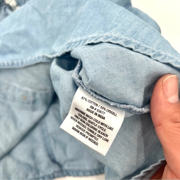 Arizona Jean Co. Woman's Blue Lightweight Flowy Tank Crop Top Size S - Picture 4 of 8